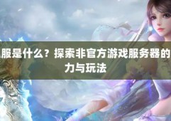 深入探究奇迹公益服：特色玩法与服务器稳定性问题全解析